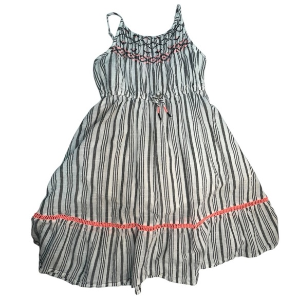 Cat & Jack Striped Kids Dress with Pink Accents Size: M (8) - Picture 1 of 10